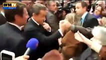 Le bain de foule de Nicolas Sarkozy à l’institut Claude Pompidou de Nice