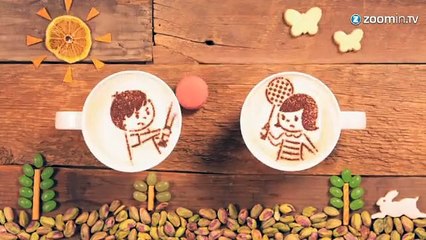 Mille cafés latte pour créer une histoire d'amour