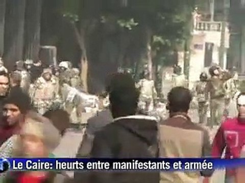 Heurts entre manifestants et armée au Caire, deux morts et plus de 170 blessés