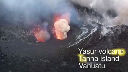 Une éruption volcanique filmée par un drone !