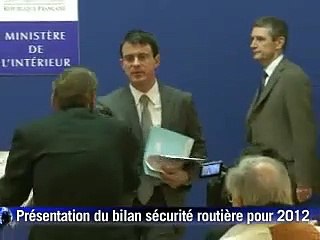 Sécurité routière: moins 8% de tués sur les routes en 2012