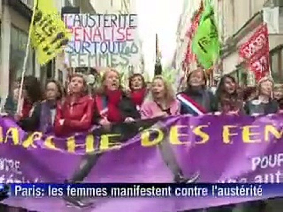 Plusieurs centaines de personnes à une "marche des femmes contre l'austérité"