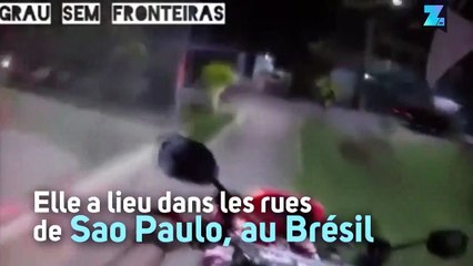 Brésil : course-poursuite dans des rues ultra étroites