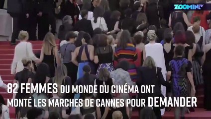 82 femmes montent les marches de Cannes pour protester