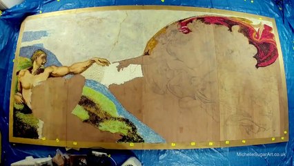 La fresque de la chapelle Sixtine en marshmallows