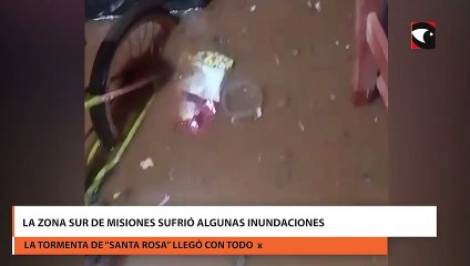 La zona sur de Misiones sufrió algunas inundaciones
