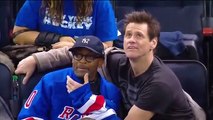 Jim Carrey et Spike Lee font les pitres lors d'un match de hockey