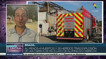 En Brasil una explosión dejó un saldo de 4 muertos y 30 heridos