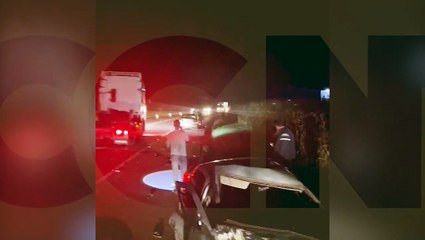 Batida frontal entre dois carros é registrada na BR-277 em Céu Azul