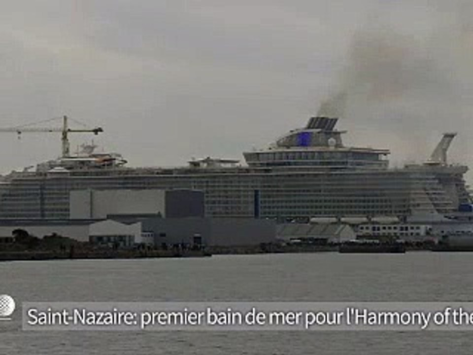Premier bain de mer pour l'Harmony of the seas, le plus gros paquebot du monde