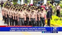 Vicente Romero sobre ascensos irregulares: “Ya se publicará una medida”