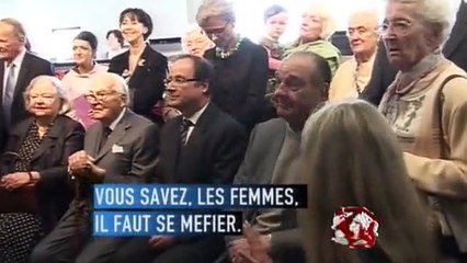 Jacques Chirac pris en flagrant délit de drague par Bernadette !