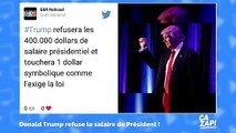 Donald Trump annonce qu'il renonce à son salaire de président : la réaction des internautes