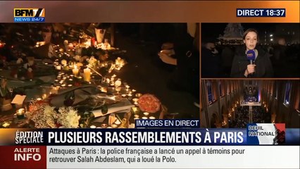 Mouvement de panique filmé à la place de la République au lendemain des attaques de Paris