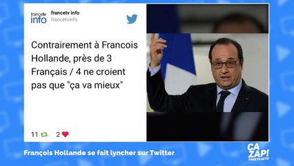 "Ça va mieux" : François Hollande se fait lyncher sur Twitter