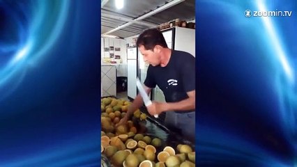 Il coupe les citrons plus vite que son ombre !