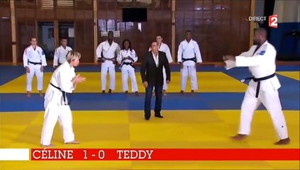 Stade 2 : l'improbable combat entre Teddy Riner et Céline Géraud sur le tatami