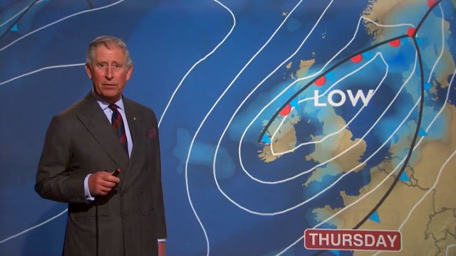 Le Prince Charles présente la météo sur le BBC