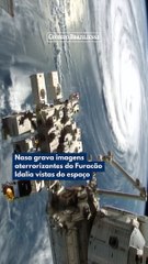 Nasa grava imagens aterrorizantes do Furacão Idalia vistas do espaço