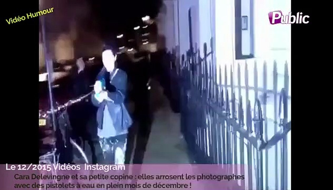 Exclu Vidéo : Cara Delevingne et St.Vincent : Elles arrosent les photographes avec des pistolets à eau en plein mois de décembre !