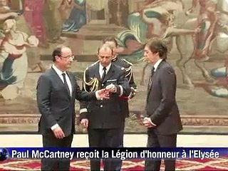 Paul McCartney décoré de la Légion d'honneur par François Hollande