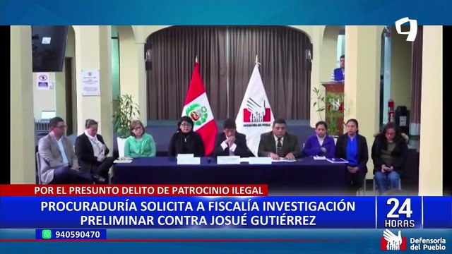 Procuraduría pide iniciar diligencias contra Defensor del Pueblo por presunta intromisión en caso Nadine Heredia