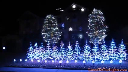 Une maison s'illumine en rythme sur la chanson de la Reine des neiges