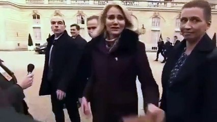 La chute embarrassante de la Première ministre danoise sur les marches de l'Elysée