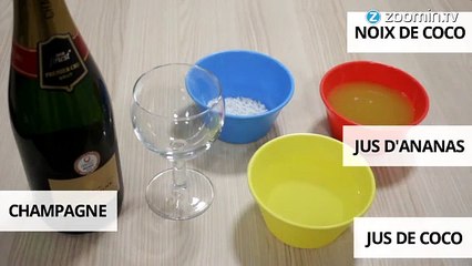 Pour le Nouvel An, un cocktail champagne ananas-coco