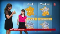 Mélanie Ségard présente le bulletin météo sur France 2
