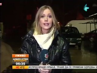 Une Miss Météo Serbe menacée avec une arme en direct !