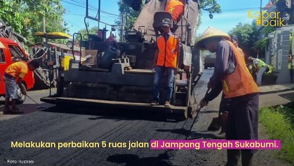 5 RUAS JALAN DI JAMPANG TENGAH DIPERBAIKI PEMKAB SUKABUMI, PAKET PEMELIHARAAN BERKALA