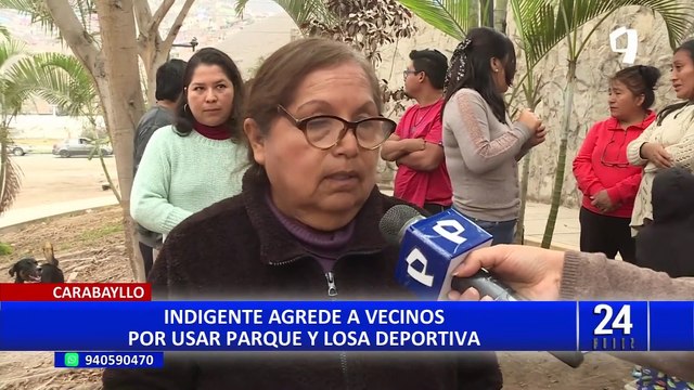 Carabayllo: vecinos exigen a autoridades actuar frente a indigente que los agrede por usar parque