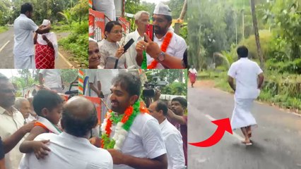 കാത്ത് നിന്ന സ്ത്രീയുടെ അടുത്തേക്ക് ഓടിയെത്തി മാല ഇട്ട് ചാണ്ടി ഉമ്മൻ