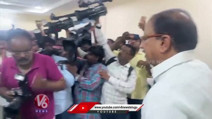Ponguleti Srinivas Reddy Gives Tight Hug To Tummala Nageswara Rao | V6 News