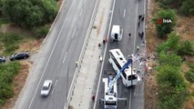 Denizli'de düğüne giden otobüsün karıştığı trafik kazasında 6 kişi öldü