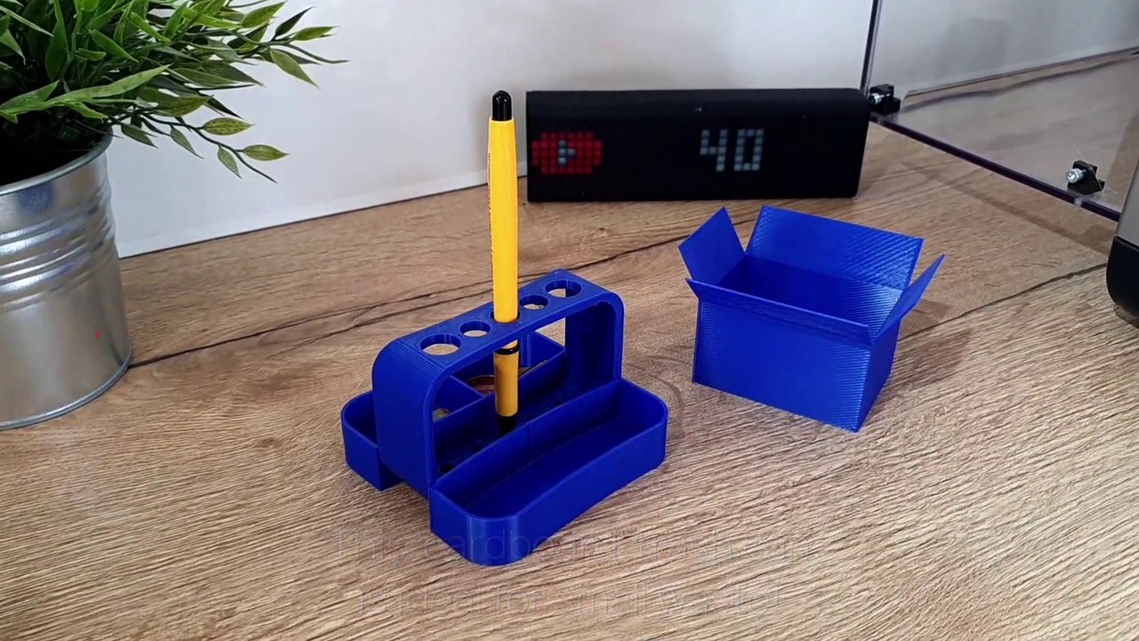2 Awesome 3D Prints For Your Office Desk - 3D Printed Pen Holder - 3D Printed Box