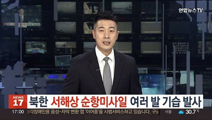 북한, 주말 새벽 서해상 순항미사일 여러발 기습 발사