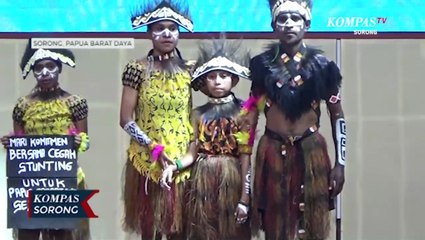 Lewat Tarian Pemerintah Diminta Selamatkan Anak Papua Dari Stunting