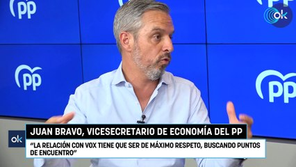 Juan Bravo: "La relación con Vox tiene que ser de máximo respeto, buscando puntos de encuentro"
