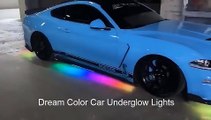 Dream Color Car Underbody Chasing Flow RGB Led Strip Under Glow Neon Lamp Remote APP Control Underglow Lights Kit for Car