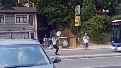 Karabük'te otobüsün önüne atladı, faciadan dönüldü!