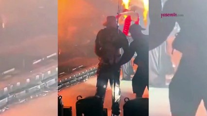 Ünlü Rapçi 50 Cent esnasında hayranına mikrofon fırlattı! İzleyicilerden birisinin kafası yarıldı
