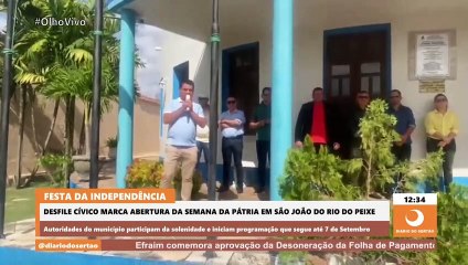 Desfile cívico marca abertura da Semana da Pátria na cidade de São João do Rio do Peixe