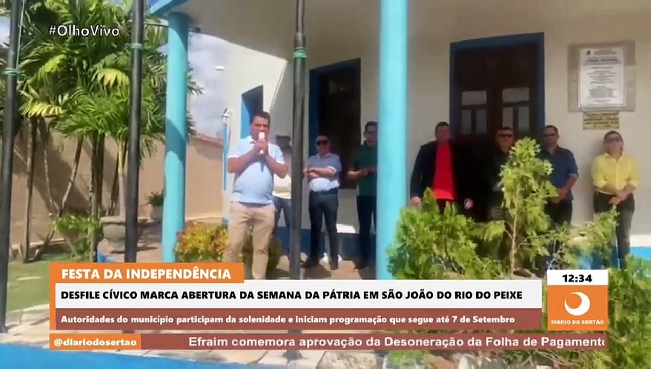 Desfile cívico marca abertura da Semana da Pátria na cidade de São João do Rio do Peixe