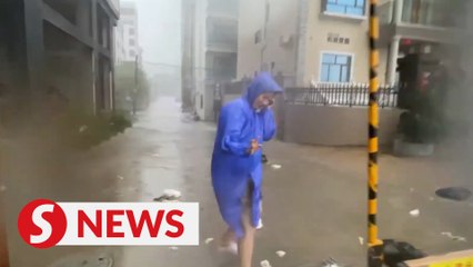 Typhoon Saola hits Guangdong
