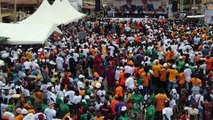 Ouattara Lacina, Coulibaly Issa et Coulibaly Souleymane en campagne à Korhogo