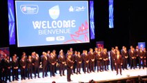 Rugby/Coupe du Monde 2023 : Cérémonie de bienvenue à l ' équipe d ' Argentine à La Baule, 01/09