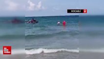 Kocaeli'de denizde boğulma tehlikesi geçiren 4 kişi kurtarıldı