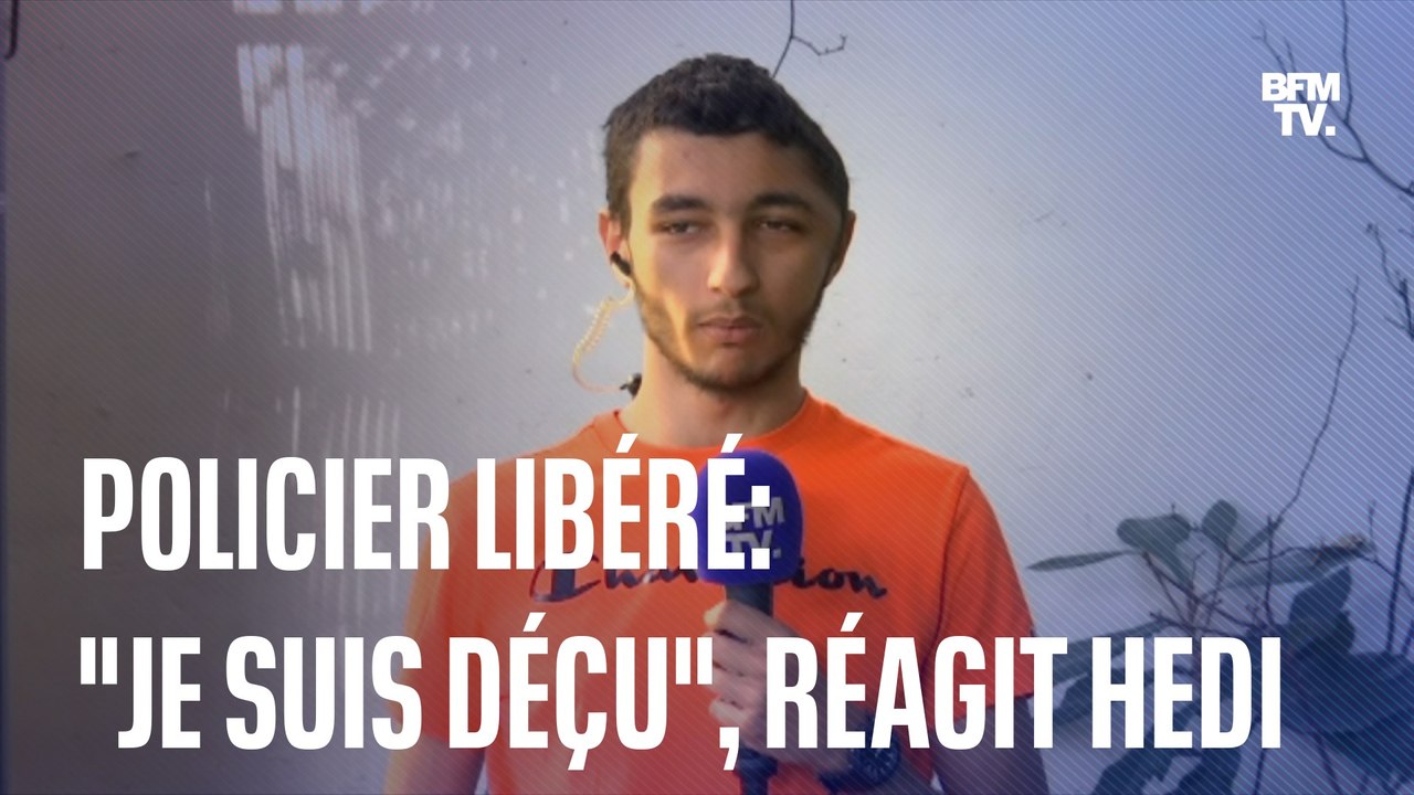 "Je suis déçu": "Hedi réagit sur BFMTV à la libération du policier auteur du tir de LBD qui l'a grièvement blessé